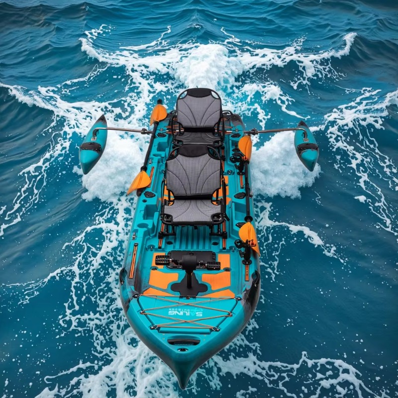 Fishing Kayak Paddle - 2-persoons 3-modulaire waterdichte peddel-aangedreven kajak voor